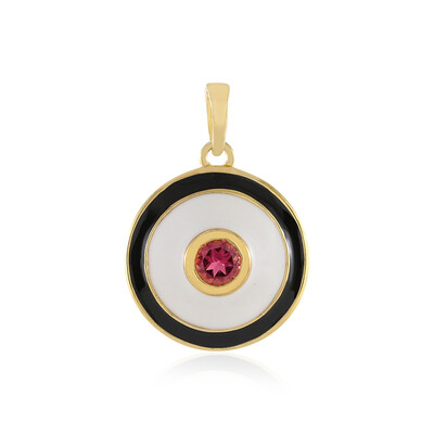 Ciondolo in argento con Tormalina Rosa Brasiliana (M de Luca)