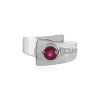 Anello da uomo in argento con Rubino del Madagascar