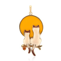 Ciondolo in argento con Zaffiro Arancione
