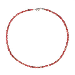 Collana in argento con Rodonite