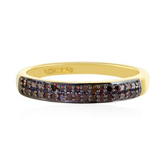 Anello in argento con Diamante Rosso I4