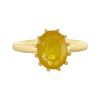 Anello in argento con Zaffiro Giallo del Madagascar