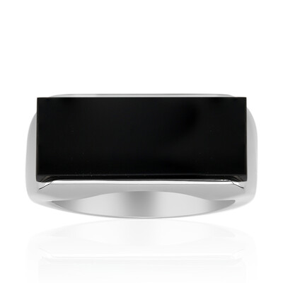 Anello in argento con Onice Nero