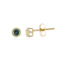 Orecchini in oro con Diamante Blu Cielo I4