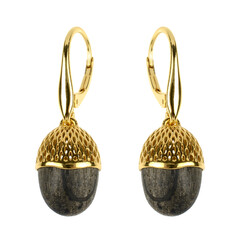 Orecchini in argento con Quercia Nera