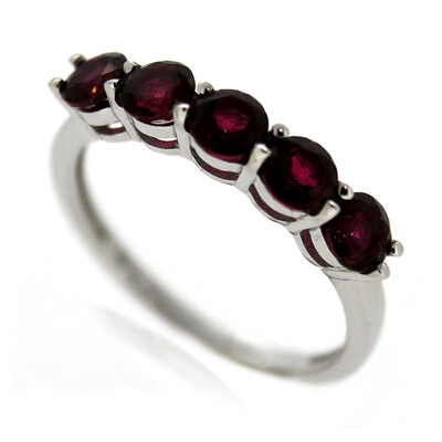 Anello in argento con Topazio Ciliegia