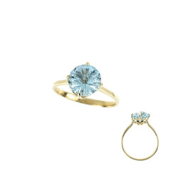 Anello in oro con Topazio Blu Cielo