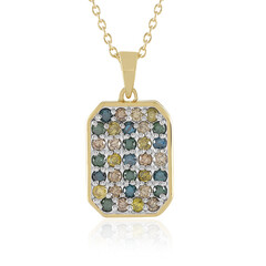 Collana in argento con Diamante Blu I2