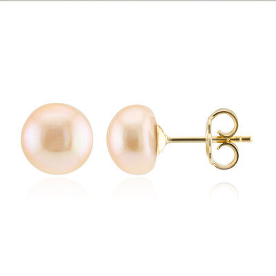 Orecchini in argento con Perla d'Acqua Dolce Arancione (TPC)