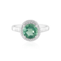 Anello in argento con Fluorite Blu Caraibico