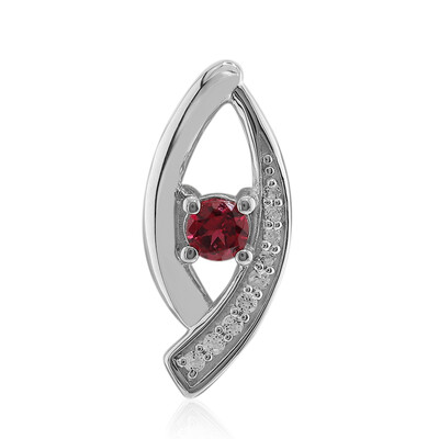 Ciondolo in argento con Spinello Rosa