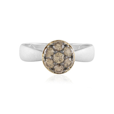Anello in oro con Diamante Champagne I2 (de Melo)