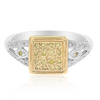 Anello in oro con Diamante Giallo SI1