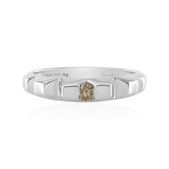 Anello in argento con Diamante Champagne I3 (de Melo)