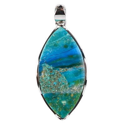 Ciondolo in argento con Opale Atacama Blu
