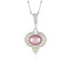 Collana in argento con Perla Mabe Rosa (Dallas Prince Designs)