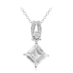 Collana in argento con Topazio Bianco