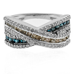Anello in oro con Diamante Blu I4