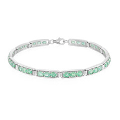 Bracciale in argento con Smeraldo Zambia