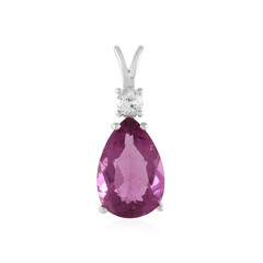 Ciondolo in argento con Fluorite Rosa