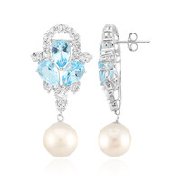 Orecchini in argento con Perla d'Acqua Dolce Bianca