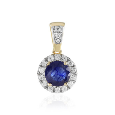 Ciondolo in argento con Zaffiro Blu del Madagascar