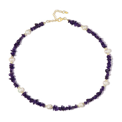 Collana in argento con Ametista Zambiana (Riya)