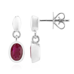 Orecchini in argento con Rubino della Birmania (Pallanova)