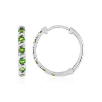 Orecchini in argento con Diopside Russo