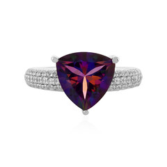 Anello in argento con Topazio Mistico Porpora