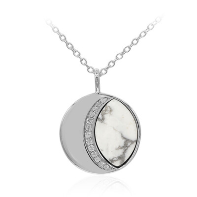 Collana in argento con Howlite