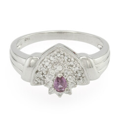 Anello in argento con Zaffiro Ceylon Porpora (non riscaldato)