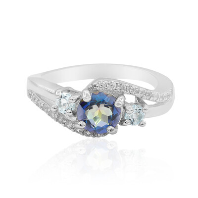 Anello in argento con Quarzo Mistico Blu