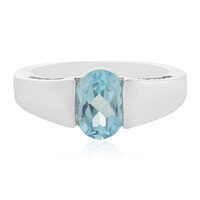 Anello in argento con Topazio Blu Cielo