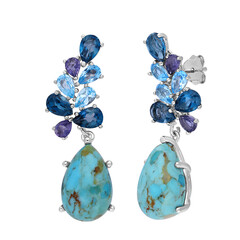 Orecchini in argento con Turchese