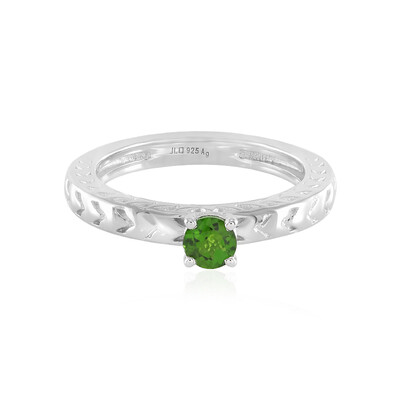 Anello in argento con Diopside Russo