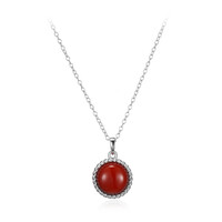 Collana in argento con Agata Rossa