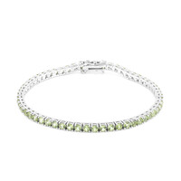 Bracciale in argento con Peridoto della Birmania