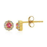 Orecchini in argento con Spinello Rosa