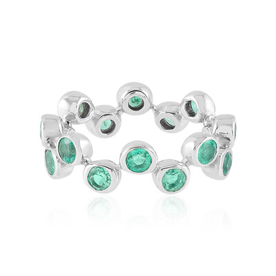 Anello in argento con Smeraldo Colombiano