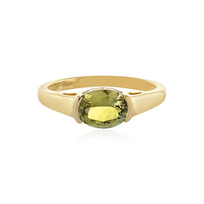 Anello in oro con Tanzanite Gialla