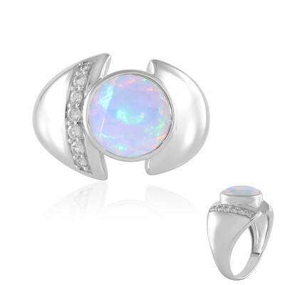Anello in argento con Opale di Welo AAA (de Melo)