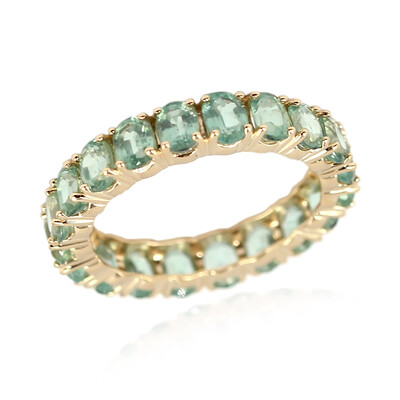 Anello in oro con Cianite Menta