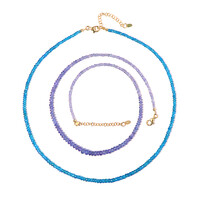 Parure in argento con Apatite Blu Neon