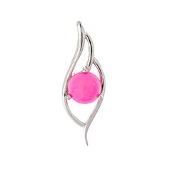 Ciondolo in argento con Opale Rosa dell'Etiopia