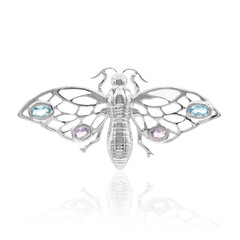 Ciondolo in argento con Topazio Blu Svizzero
