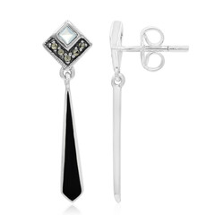 Orecchini in argento con Calcedonio