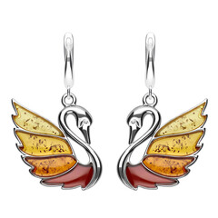 Orecchini in argento con Ambra Baltica