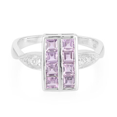 Anello in argento con Zaffiro Ceylon Porpora (non riscaldato)
