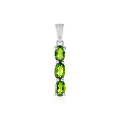 Ciondolo in argento con Diopside Russo